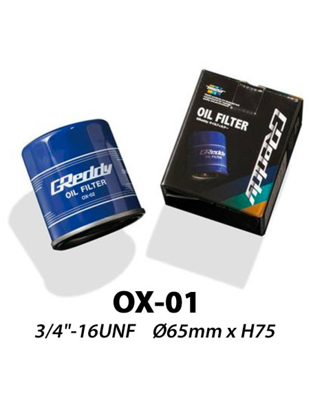 GReddy OX-01 Oil Filter | 3/4"-16 UNF (Nissan CA18, RB, VG30, Toyota 4A-G(Z)E, 1ZZ, 2ZZ...)