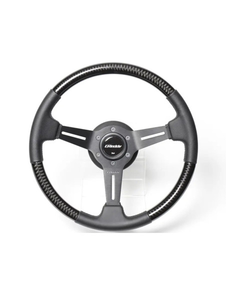 Volante GReddy Sports "Real Carbon" (calandratura da 47 mm), razze nere - 340 mm