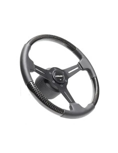 GReddy Sports "Real Carbon" Steering Wheel (47 mm Dish), Black Spokes - 340 mm 2