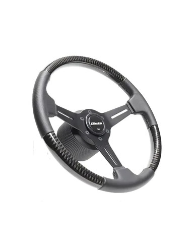 Volante GReddy Sports "Real Carbon" (calandratura da 47 mm), razze nere - 340 mm