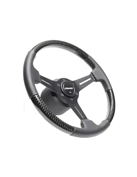 Volante GReddy Sports "Real Carbon" (calandratura da 47 mm), razze nere - 340 mm