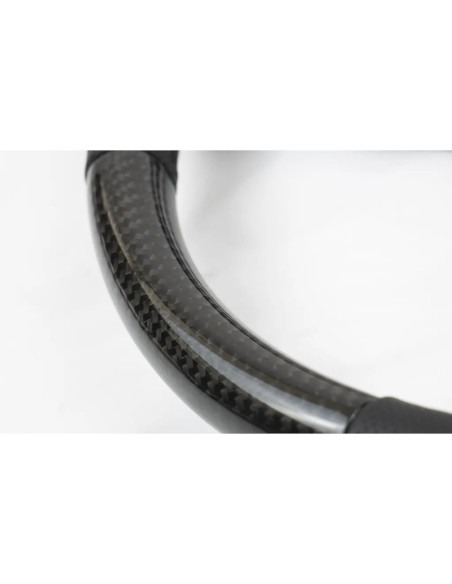 GReddy Sports "Real Carbon" Steering Wheel (47 mm Dish), Black Spokes - 340 mm