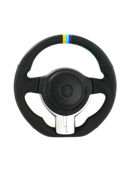 Volante in pelle nera GReddy con striscia a 3 colori per Toyota GT86 (12-16)