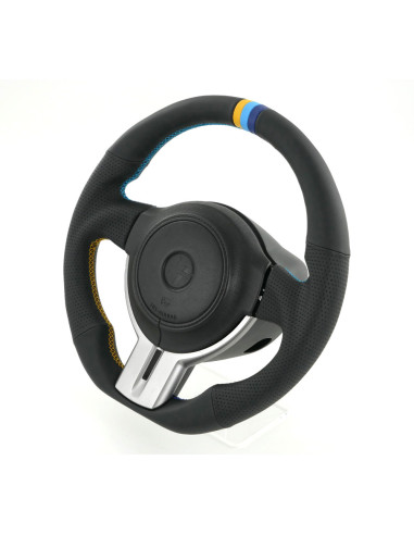 Volante in pelle nera GReddy con striscia a 3 colori per Toyota GT86 (12-16)