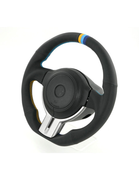 Volante in pelle nera GReddy con striscia a 3 colori per Toyota GT86 (12-16)