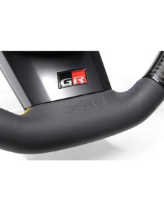 GReddy Black Carbon Steering Wheel with 3-Color Stitch for Toyota Yaris GR GXPA16 2