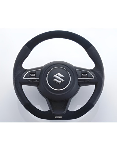 GReddy All Leather Steering Wheel with Red Stitch for Suzuki Swift Sport ZC33S