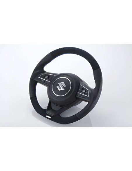 GReddy All Leather Steering Wheel with Red Stitch for Suzuki Swift Sport ZC33S