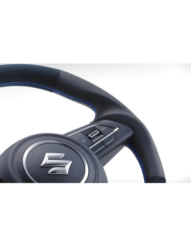 GReddy All Leather Steering Wheel with Red Stitch for Suzuki Swift Sport ZC33S