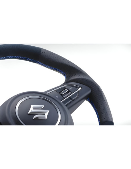 Volante GReddy interamente in pelle con cuciture rosse per Suzuki Swift Sport ZC33S