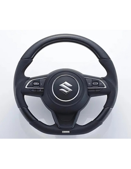 GReddy Black Carbon Steering Wheel with Red Stitch for Suzuki Swift Sport ZC33S