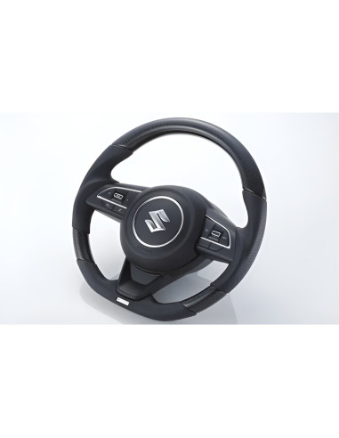 GReddy Black Carbon Steering Wheel with Red Stitch for Suzuki Swift Sport ZC33S