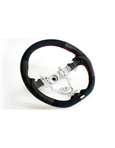 Volante GReddy in carbonio nero con cuciture rosse per Suzuki Swift Sport ZC33S