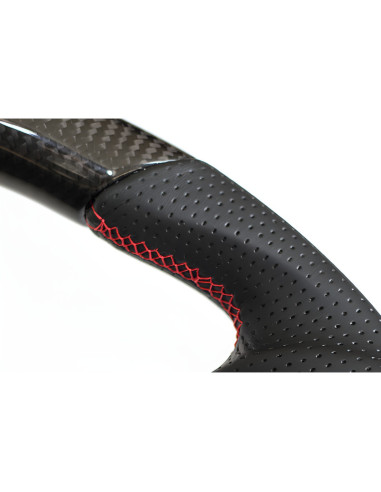 GReddy Black Carbon Steering Wheel with Red Stitch for Suzuki Swift Sport ZC33S