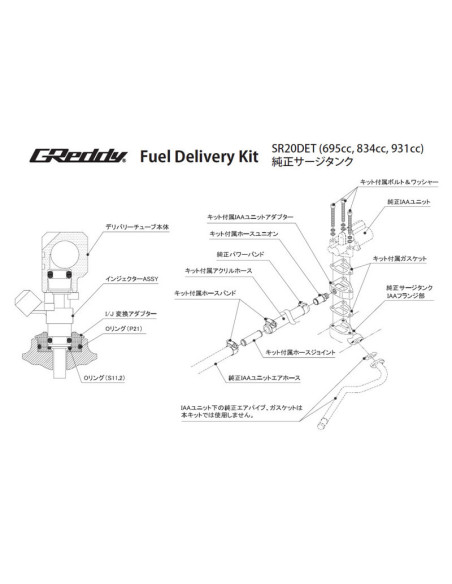GReddy Injector Kit for Nissan SR20DET (S14/S15, GReddy) - 834 cc
