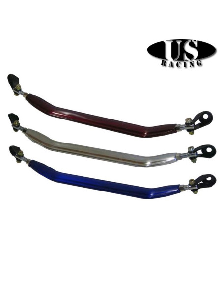 US-Racing Strutbrace Front Lower B-Style Blue (Civic 87-01/CRX/Del Sol/Integra)