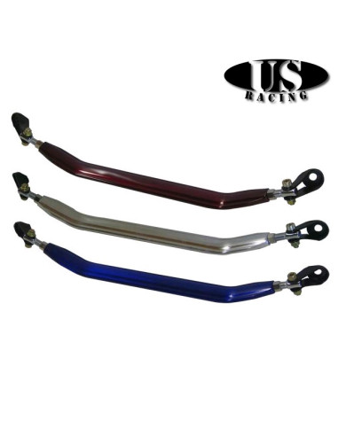 US-Racing Strutbrace Front Lower B-Style Polished (Civic 87-01/CRX/Del Sol/Integra)