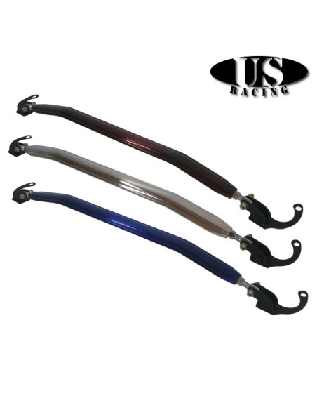 US-Racing Strutbrace Front Upper B-Style Blue (Civic 87-01/CRX/Del Sol/Integra)