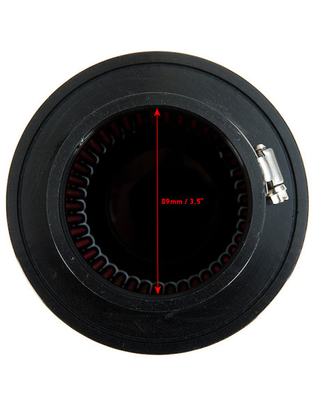 Filtro aria US-Racing chiuso 89 mm / 3,5" (universale)