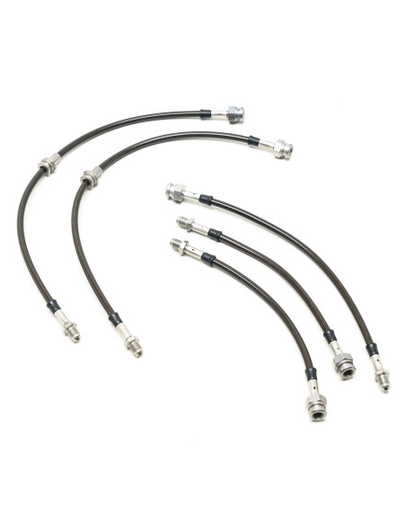 Tubi Freno In Treccia Rinforzati Goodridge per Fiat Uno Turbo, senza ABS