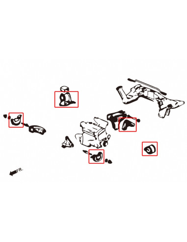 Supporto motore rinforzato Hardrace Honda Del Sol CR-X Civic MK5 MK6 Integra MK3 MK4