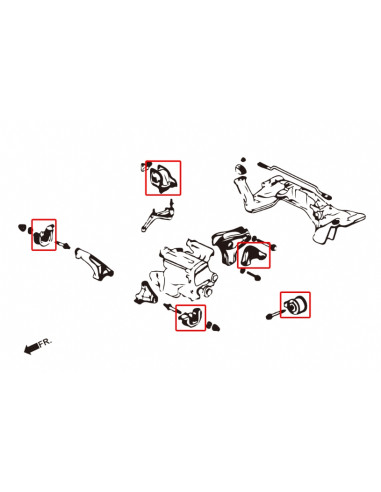 Supporto motore rinforzato Hardrace Honda Civic MK5