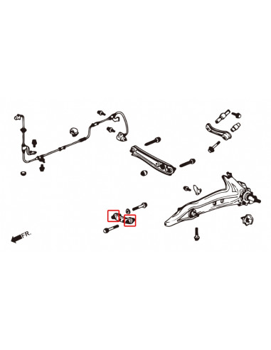 Boccole Braccio Convergenza Hardrace Honda Del Sol CR-X Civic MK4 MK5 MK6 + Type R  CRX MK2 Integra MK4 + Type R