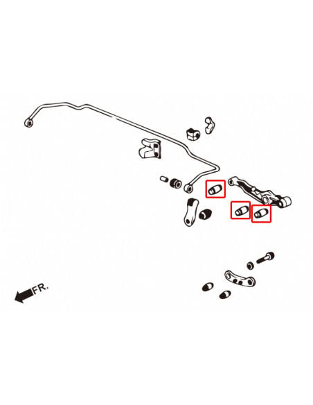 Boccole braccio inferiore posteriore Hardrace Honda Civic MK5 MK6 + Type R 40mm