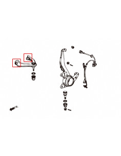 Boccole del Braccio superiore anteriore Hardrace Honda Civic MK6 +  Type R 2