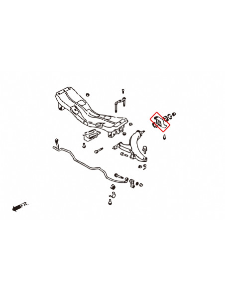 Boccole del braccio inferiore anteriore Hardrace Subaru Impreza MK1 WRX Harden Rubber