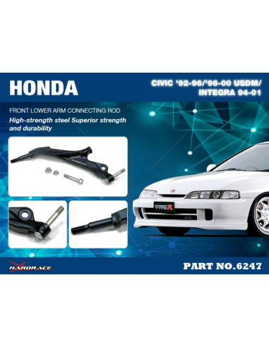 Tirante di collegamento del braccio inferiore anteriore Hardrace Honda Civic MK6