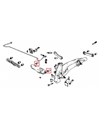 Boccole Braccio inferiore posteriore Hardrace Honda Del Sol CR-X Civic MK4 MK5  + Integra MK3 + Type R CRX MK2