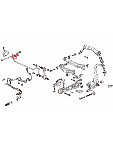 Boccole della Barra stabilizzatrice posteriore Hardrace Honda Accord MK4 MK5