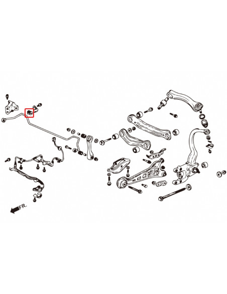 Boccole della Barra stabilizzatrice posteriore Hardrace Honda Accord MK4 MK5