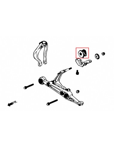 Boccole di conformità anteriori Hardrace Honda Civic MK6 + Type R