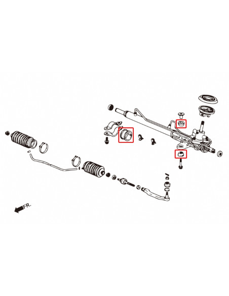 Boccole Sterzo Rinforzate Hardrace Honda Civic MK6 + Type R