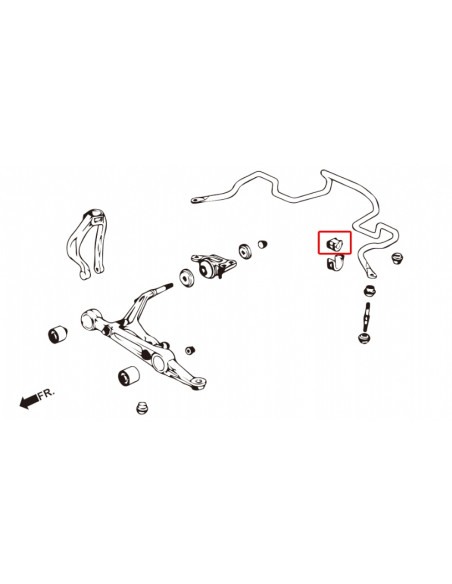 Silent block anteriore Hardrace Honda Civic MK5 Del Sol CR-X Integra MK3
