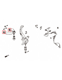 Kit Boccole Braccio superiore anteriore Hardrace Honda Accord MK6 + Type R 2