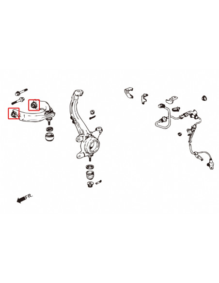 Kit Boccole Braccio superiore anteriore Hardrace Honda Accord MK6 + Type R