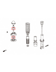 Reinforced Tpv Upper & Lower Strut Mount Bush Honda 2