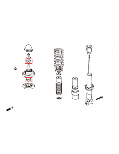 Reinforced Tpv Upper & Lower Strut Mount Bush Honda