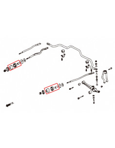 Kit boccole rinforzate per braccio di reazione Hardrace Honda Accord MK4 MK5 MK6 + Type R Prelude MK4 MK5 2