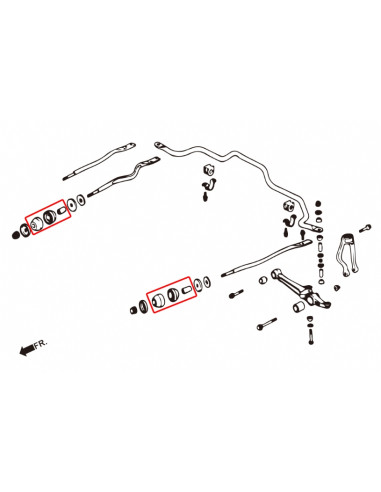 Kit boccole rinforzate per braccio di reazione Hardrace Honda Accord MK4 MK5 MK6 + Type R Prelude MK4 MK5