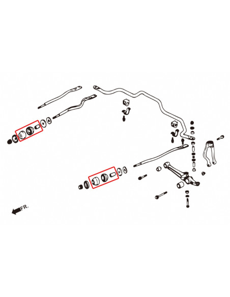 Kit boccole rinforzate per braccio di reazione Hardrace Honda Accord MK4 MK5 MK6 + Type R Prelude MK4 MK5