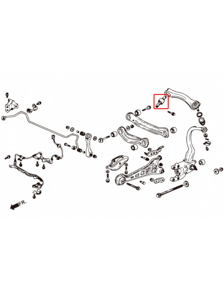Boccole del Braccio superiore posteriore Hardrace Honda Accord MK4 MK5