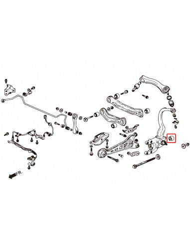 Boccola ammortizzatore posteriore / mozzo Hardrace Honda Accord MK4 MK5