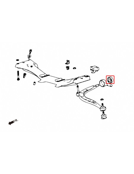 Silent block inferiore anteriore Hardrace BMW Serie 3 E36 + M3