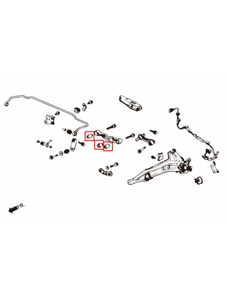Kit Boccola braccio inferiore posteriore Honda Hardrace Honda Integra MK2