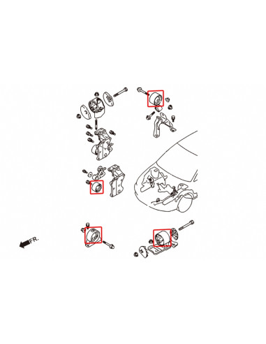 Reinforced Mount Bushing Mitsubishi Lancer evolution