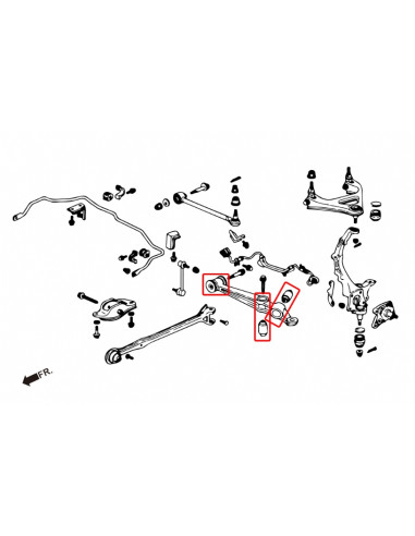 Rear Lower Arm Bushing Honda Prelude